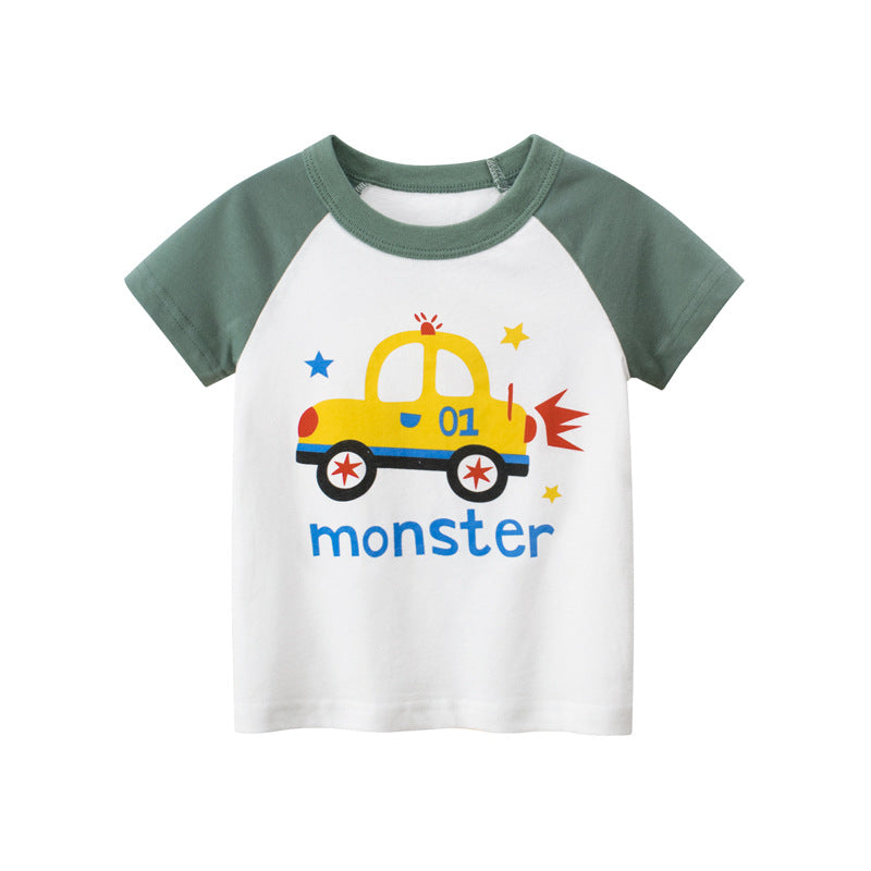 韩版童装2022夏季新款 儿童短袖T恤批发 摆摊男宝宝服装一件代销